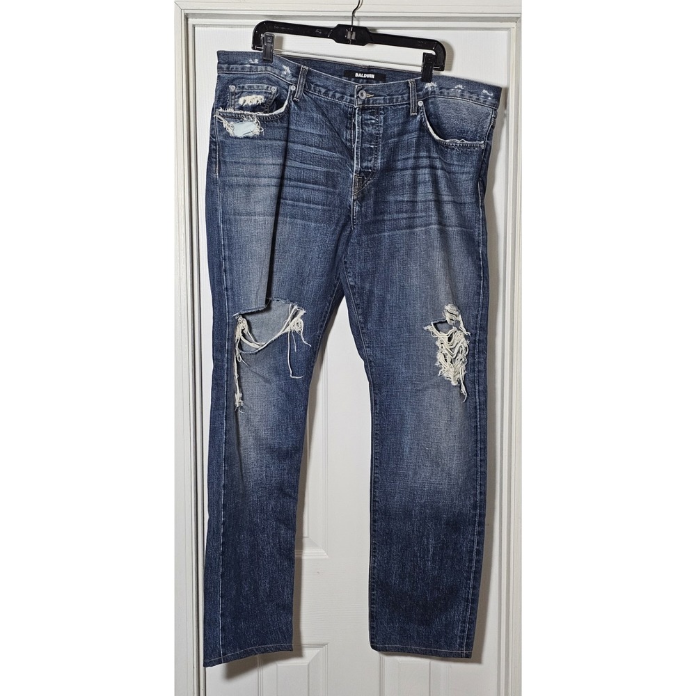 Baldwin The Henley Slim Leg Distressed‎ Jeans Men's Size 38